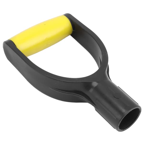 Spade D Grip Handle 32 mm Inner Diameter Silicone Grip Reinforcement Snow Shovel Handle Replacement for Digging Raking Tool Yellow Black