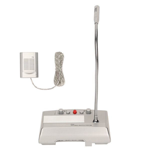 Window Intercom System Premium Speaker Sensitive Microphone Flexible Control Window Speaker System for Bank Hospital 100‑240V US Plug
