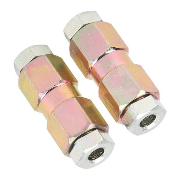 2 st bromsrörskopplingar 10 mm/0,39 tum inline han- och honmutter för 3/16 tum oljerör