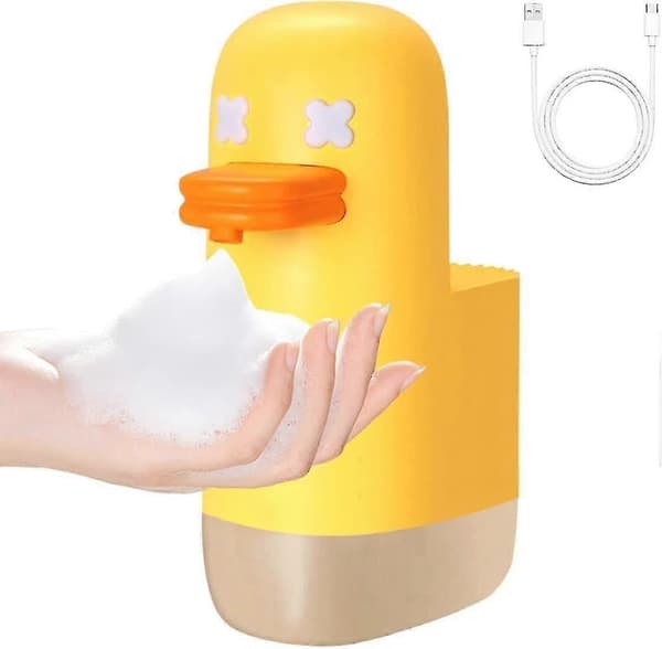 Automatisk såpedispenser, oppladbar skummende såpedispenser, vanntett IPX4, Bubble Duck såpedispenser