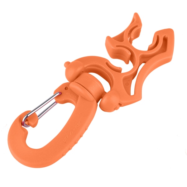 Scuba Diving Dobbelt BCD Slangeholder Klip Regulator Holder Spænde Krog til Snorkling (Orange)