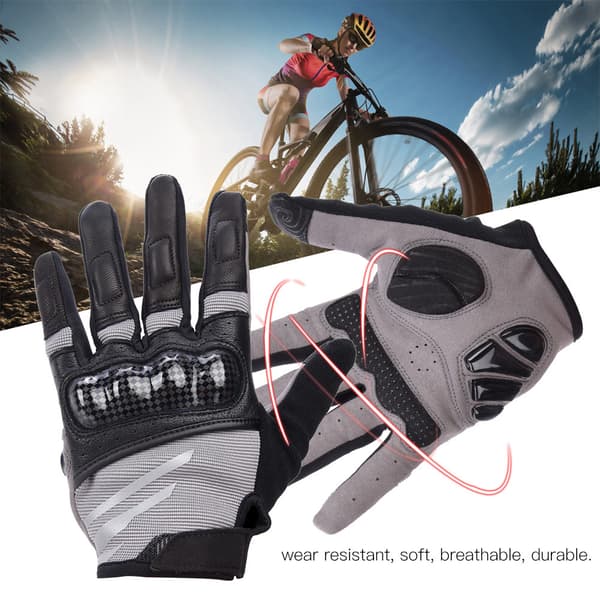 Vinter Unisex Anti-kollision Åndbare Cykelhandsker Cykeludstyr Sort (sort M)