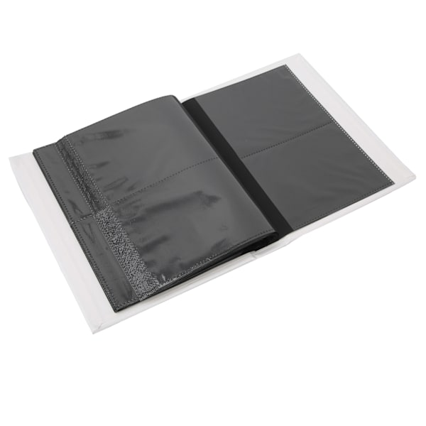 Holdbar negleklistermerkesamling album Negledekaler Oppbevaringsbok DIY Nail Art Stickers Holder Hvit