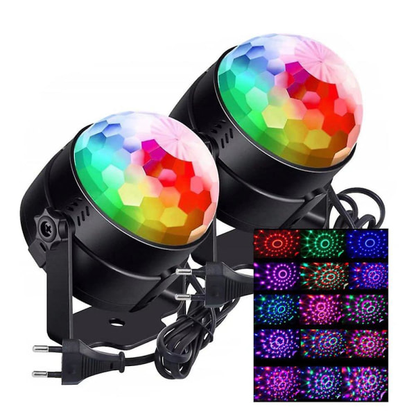 Scenljus 15 farger Liten magisk bolle LED-ljus disco scenljus Kristall disco magisk bolle fargeglad lys laserljus