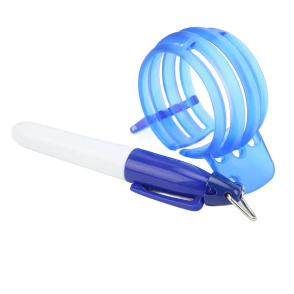 360° Golf Ball Line Marker Plastic Golf Three-Line Drawing Device for General Purpose Blue