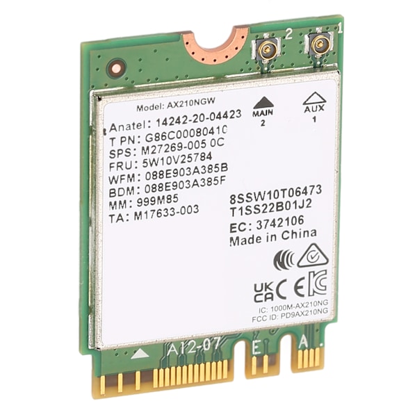NGFF netværkskort AX210 Standard NGFF M2 tri-band 2.4G 5G 6G BT 5.2 MU MIMO WIFI6E netværkskort