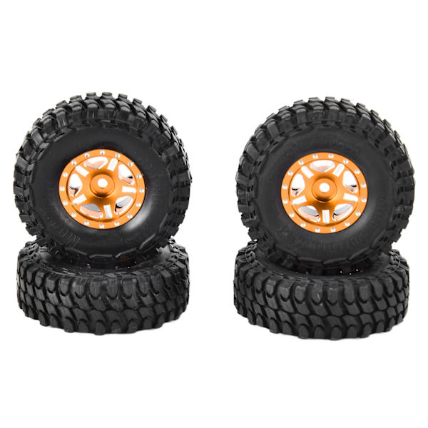 4ST 1in 1/24 RC dæk Gummi RC bilhjul Crawler dæk til Axial SCX24 90081 AXI00001 AXI00002 Guld