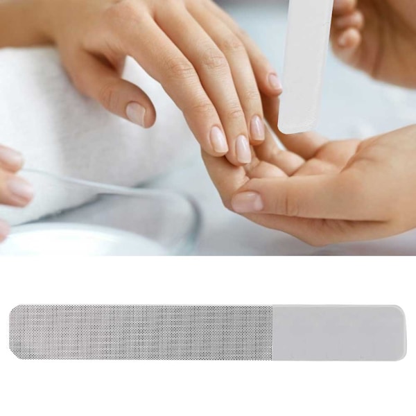 Professionell Nanoglas Nagelfil Nagelbuffert Slipning Buffning Polerremsa ManikyrverktygQuadrangle Nagelfil