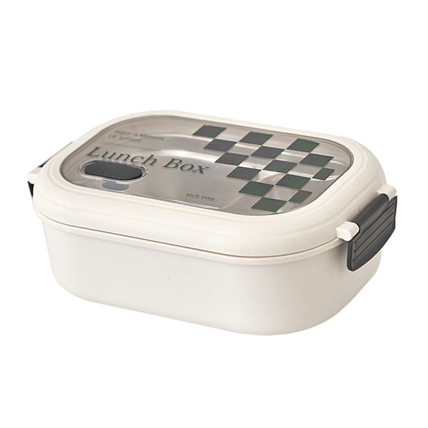 2-roms Bento Box Varmekonservering Rustfritt stål mellomlag Lunchboks Lufttette bærbare matbeholdere for skolekontorsgaller