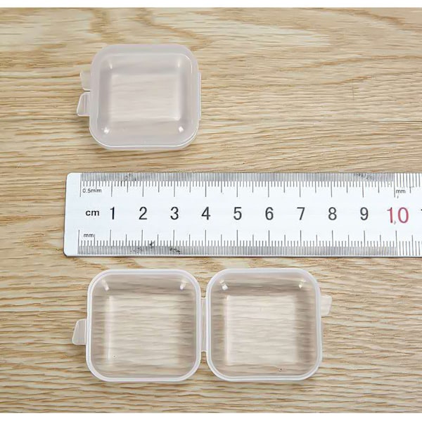 Liten genomskinlig låda Transparent Robust Hållbar PP blank yta Bred applikation Pärlalåda för smycken Piller Öronpropp