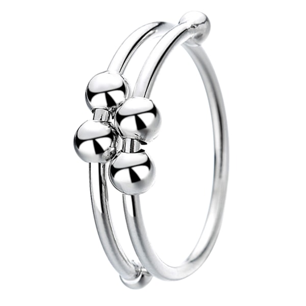 Damer Dobbeltlagsring Justerbar Åpen Høypolert Enkel Fashionabel Ring for Fest Date Jul Valentinsdag