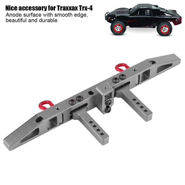 Antikolliderande aluminium bakre stötfångare för Traxxax Trx 4 RC Crawler Cars (titangrå)