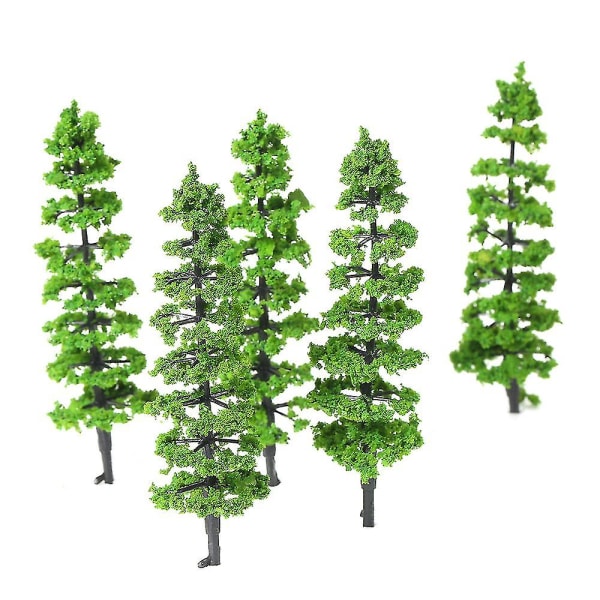 10 stk Modell Gran Tree Plast Miniatyr Landskapslandskap