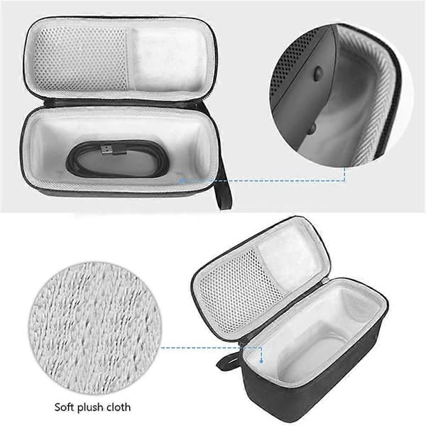 Förvaringsväska för Sonos Roam/Roam 2 Smart Speaker Case Trådlös högtalarlåda Utomhusväskor Musta