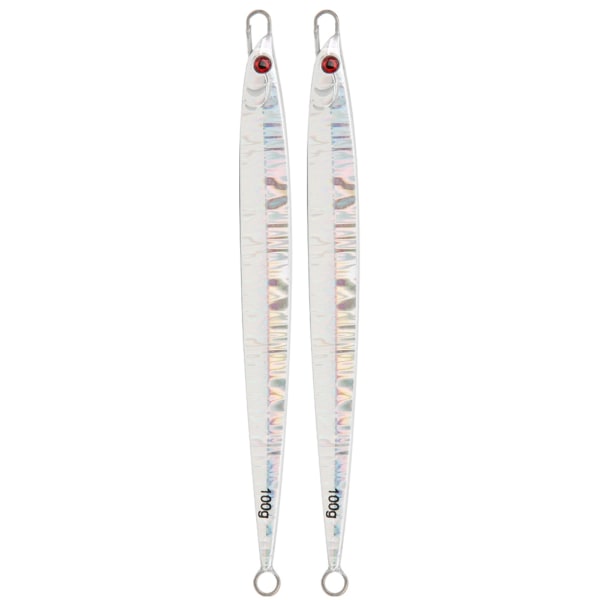 2st Simulering Fisk Form Lure Bete Fiskeredskap Vivid Simning Posturesilver