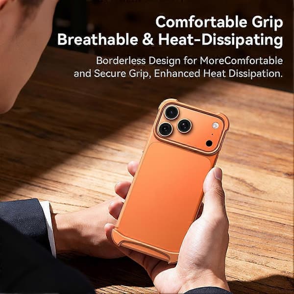 Til iPhone 17-serien Rammeløst Beskyttelsescover Silver for iPhone 17 pro