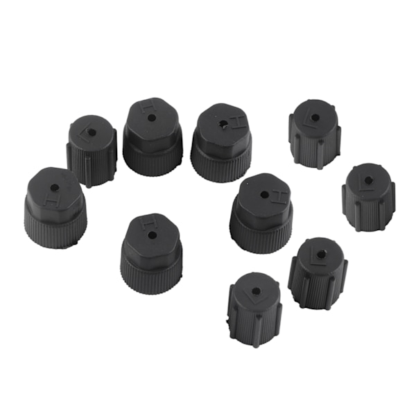 10st Universal Luftkonditionering Servicelock A/C Reparation Köldmedium Laddningsport Lock Autotillbehör