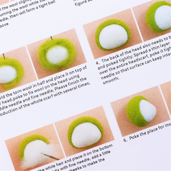 Søt kaninmønster håndlaget DIY Poke ullfilt materiale produksjonspakke