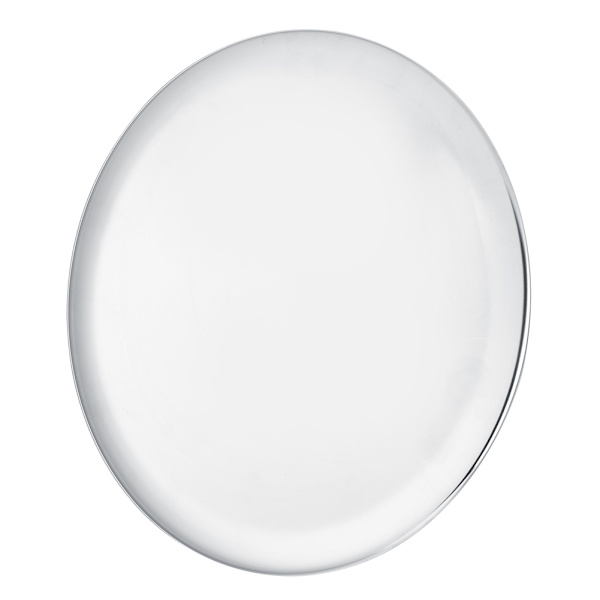 28 cm rund serveringsbrett i rustfritt stål Frukt Snacks Oppbevaringsholder Serveringsbrett Stor Rund Sølv