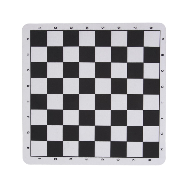Sjakkbrett i PU-lær 24x23,6 cm Rivbestandig Vaskbar Bærbar Internasjonal Sjakkmusmatte