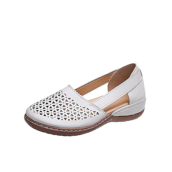 Hvide Hule Kile Sandaler, Slip-On Komfortable Casual Kvindersko