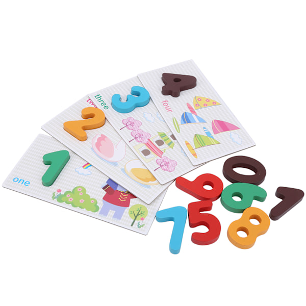 Pienille lapsille tarkoitetut matematiikan flash-kortit puusta, numerolaatat, varhaisen oppimisen lelu, matematiikan flash-kortit