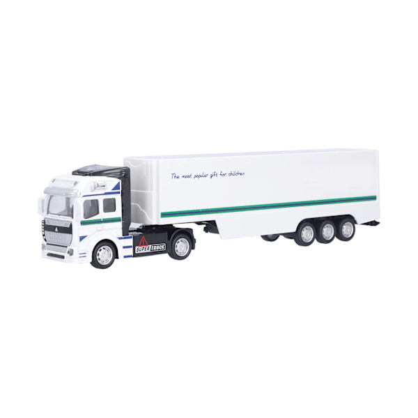 1:48 Semi Truck Toy Pull Back Container Lastbil Leksak Legering Modell Transport Billeksak för 3 år gammal (vit lastbilsskåp)