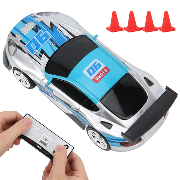 Mini RC-bil med burklåda Power Induktion Fyrvägsfjärrkontroll APP Dual Mode Barnleksaksmodell (Silver)