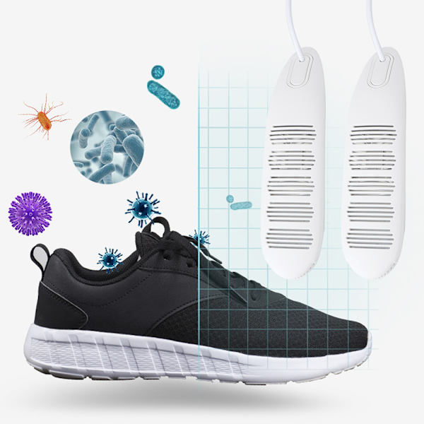 Bärbar USB skotork Intelligent Timing Deodorisering Sko Boot Torkmaskin USB 5VWhite