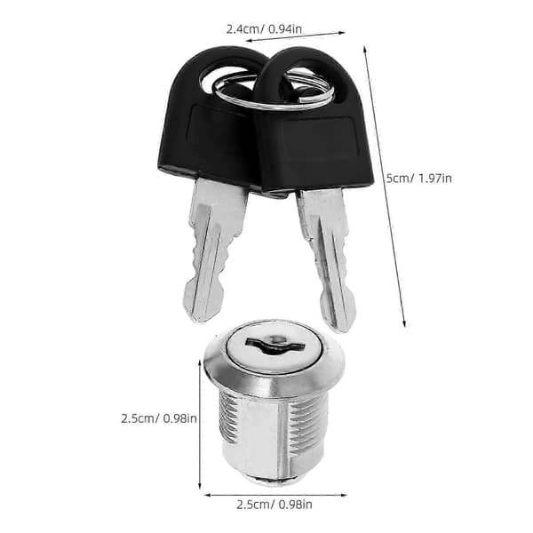 1 sæt lås og nøgler til toiletpapirdispenser, kommerciel lås til håndklæder 2,50X2,50X2,00CM