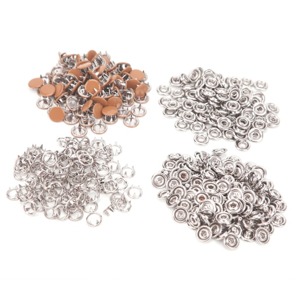 100 Set Tryckknappar Färgglada Mässing Stift Tryckknapp Sy Fasteners med Installationsverktyg Crimson
