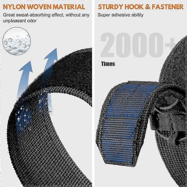 51 mm nylon urrem med quick release til Garmin Fenix 8 - håndledsstørrelse 26 mm specifik Style E
