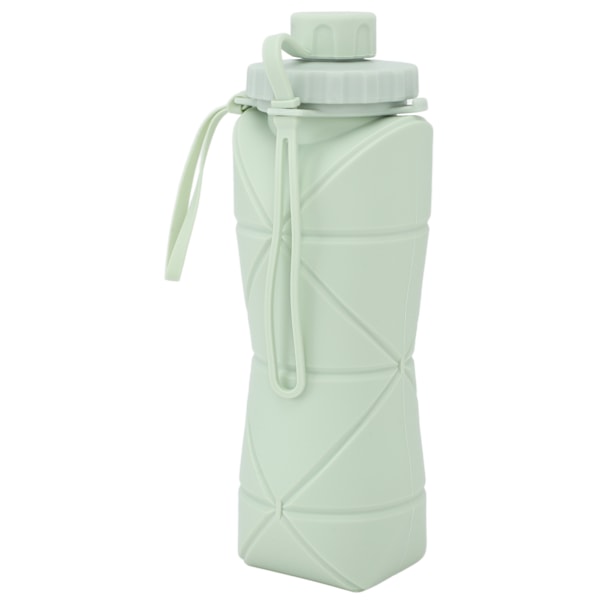 Foldbare Rejseflasker af Silikon med Låg Lækage Bløde Fleksible Foldbare Vandflasker til Fitness Vandreture Sport Grøn 600 ml