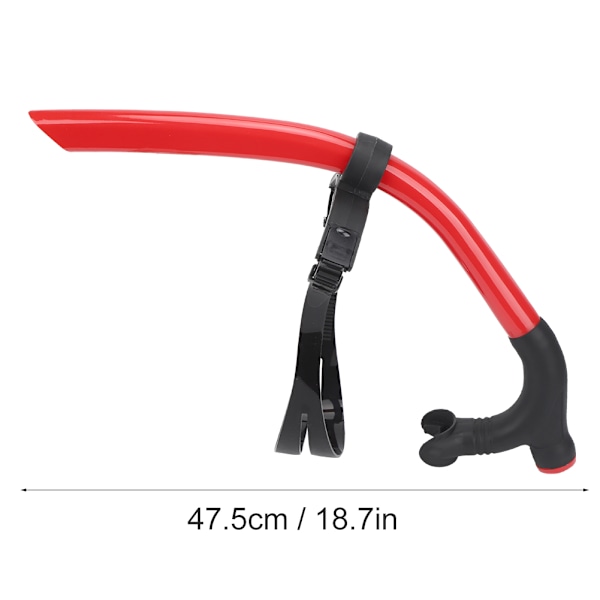 Front Snorkel Pusteslange Avtakbar Svømming Scuba for Snorkling Dykking Trening Rød