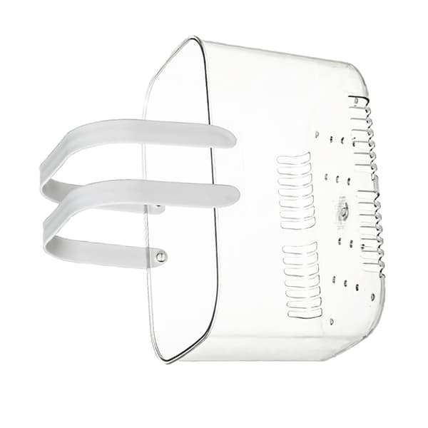 Clear Hand Basket Comfortable Handle Ventilation Holes Easy Access Versatile Fruit Storage Basket for Camping White