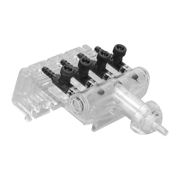Akvarium Air Check Flow Control Switch 4-veis Klar Plast Fisktank Luftpumpe Gangventil