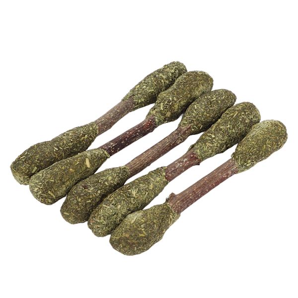 5 STK kanin tuggpinnar tandslipning Interaktiv alfalfa gräs hamster tuggleksak för gyllene björn marsvin