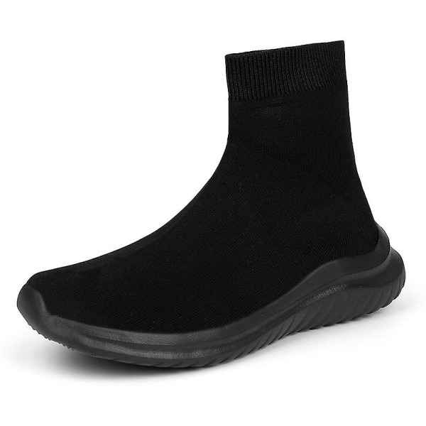 Höst Herr Sock Skor Stretch Tyg Skor Slip-on Over The Casual Skor Herr Pumps För Kvinnor Plus Size 45 Walking Flat Black 41