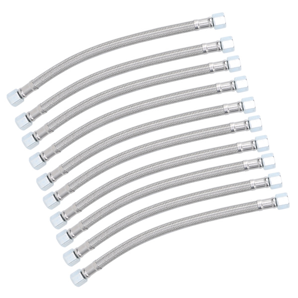 10 st 14 x 1,5 mm Gjuten stålslang Flexibel metallslang för luftkompressionsmaskin 35 cm