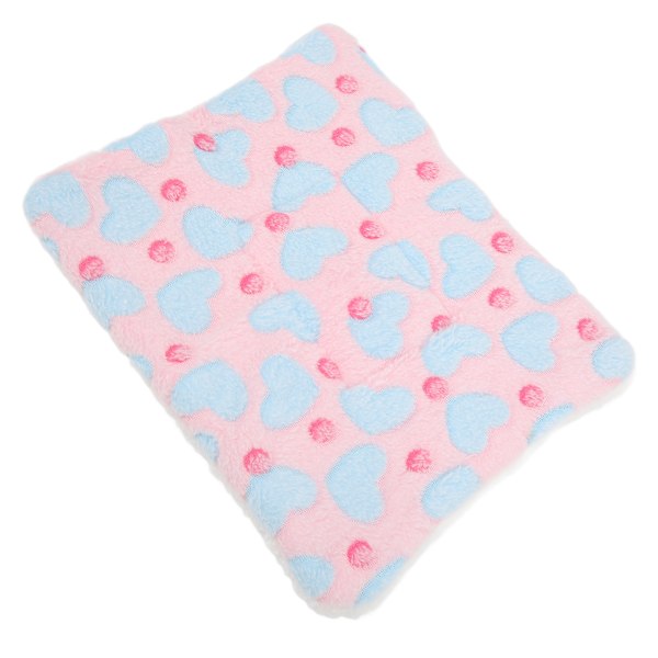 Hamster Warm Fleece Pad Mjuk och bekväm Hamster Winter Warm Sleep Pad för hamsterkaniner ChinchillaL Pink