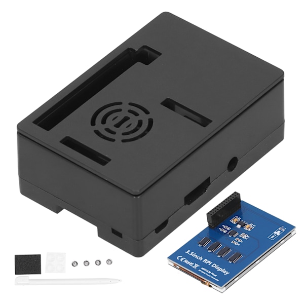 Beskyttelsesboks til Raspberry Pi Shell LCD-skærm Elektronisk komponent 480 × 320 (Sort etui 3,5 tommer skærm)