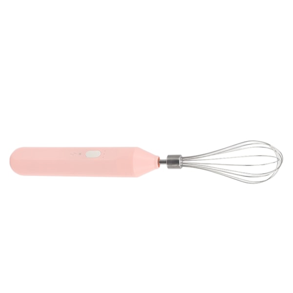 Elektrisk äggvisp Handhållen USB-laddning Mjölkskummare Bärbar sladdlös dryckesmixer med rostfri stålvisp Rosa
