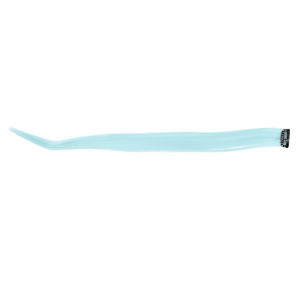 Färgade Clipin hårförlängningar Highlight Synthetic Party One Piece Hair Extensions (cyan)
