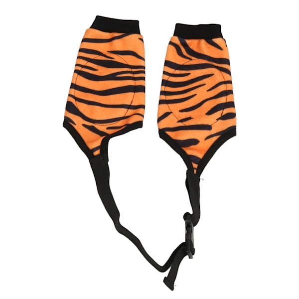 Dog Recovery Sleeves Tiger Style Mjuk Elastisk Andas Förhindra slickning Hund Framben Ärm för efteroperation Hem 3XL