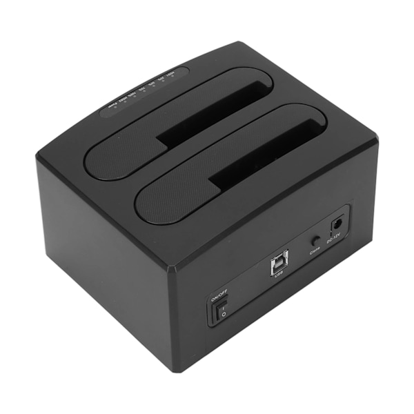 Hårddiskläsare USB 3.0 till SATA I II III Dual Bay Extern HDD Dockningsstation Offline Clone Copy för 2,5 tum 3,5 tum HDD SSD EU-kontakt