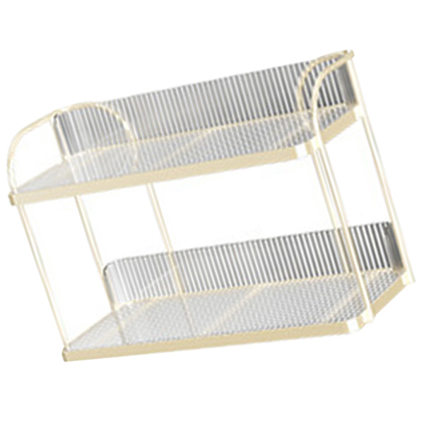 Transparent opbevaringsstativ med dobbelt lag Desktop Kosmetik Opbevaringsstativ Tilbehør Organizer til soveværelse