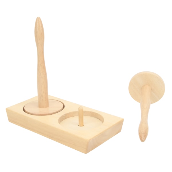 Dobbelgarn kuleholder Spindel Trearbeid Strikkeverktøy Spinngarn Trådholder Dispenser for strikking