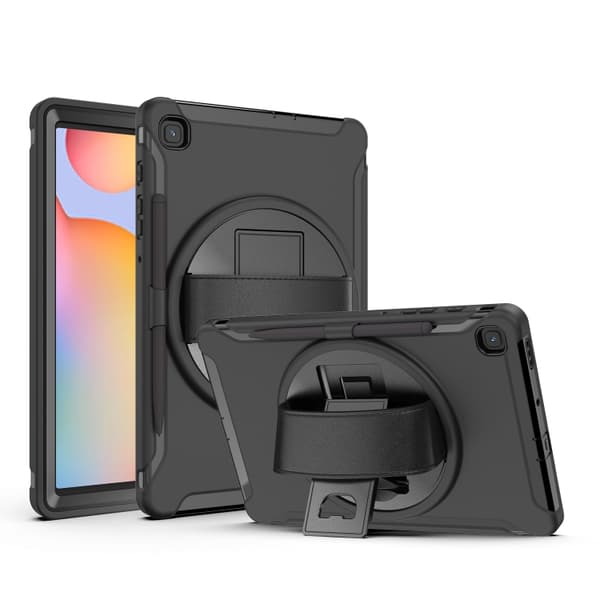 Etui med roterbart stativ til Kompatibel med Samsung Galaxy Tab S6 Lite Sort