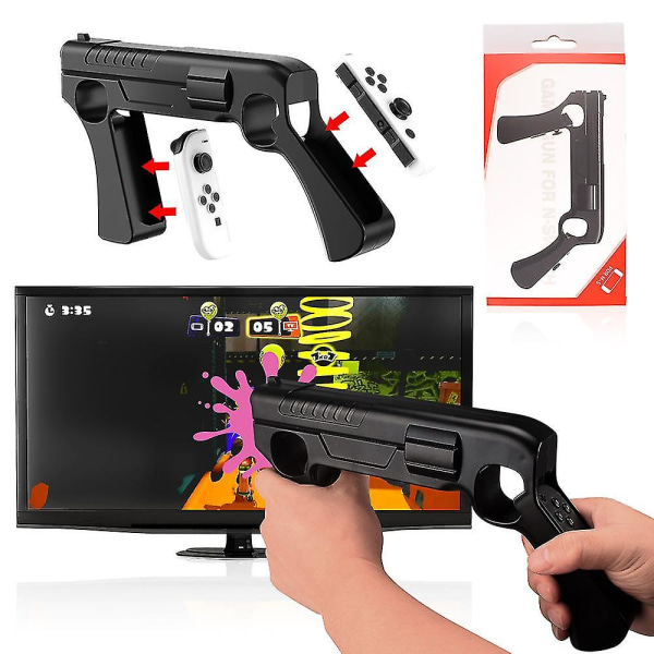 Splatoon 3 Shooting Game Gun Controller För Nintendo Switch / Switch Oled Joy-con Jaktspel Handgrepp black