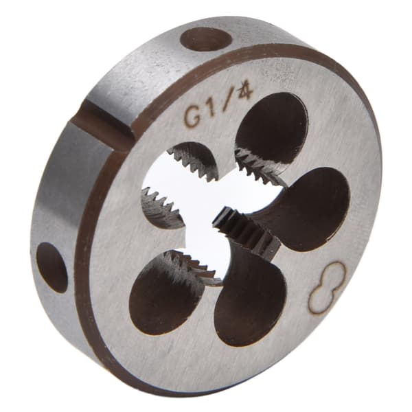 G1/4 Alloy Steel Thread Die 5 Chip Holes Precise Accessory Tool for Pipe Threading